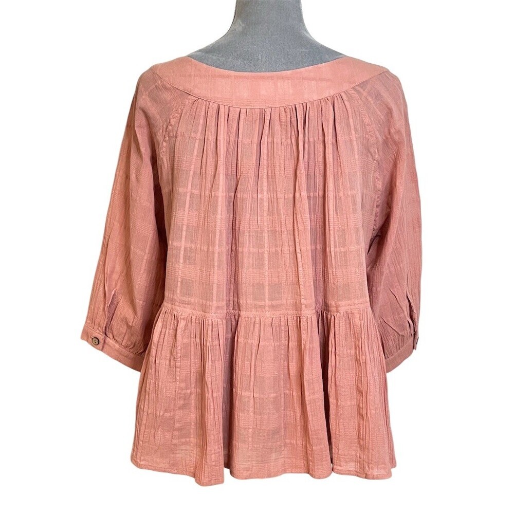 Altar'd State Tiered Layered Babydoll Top Women’s S Pink Boho Hippie Gypsy - Picture 4 of 9